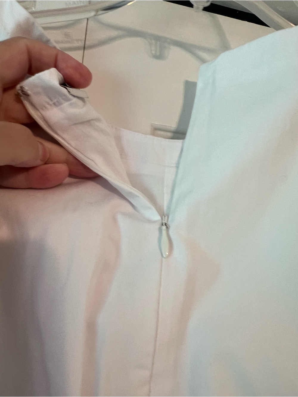 Madewell White Rylee A-Line Mini Dress Cotton Poplin NWT 2 #2735 - Picture 6 of 10